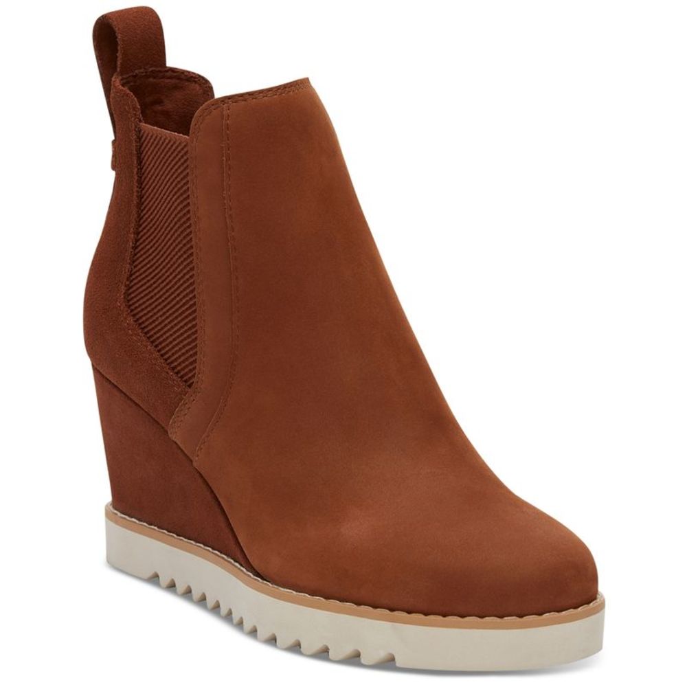 Toms Women's Maddie Wedge Bootie Brown Size 9